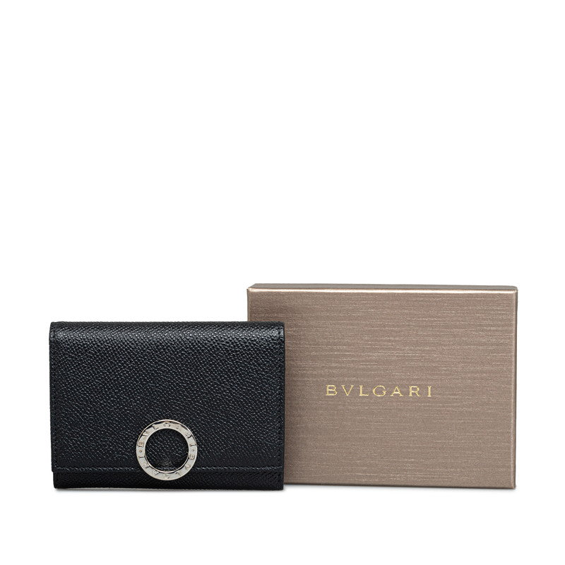 Bvlgari Leather Coin and Card Case Black in Great Condition