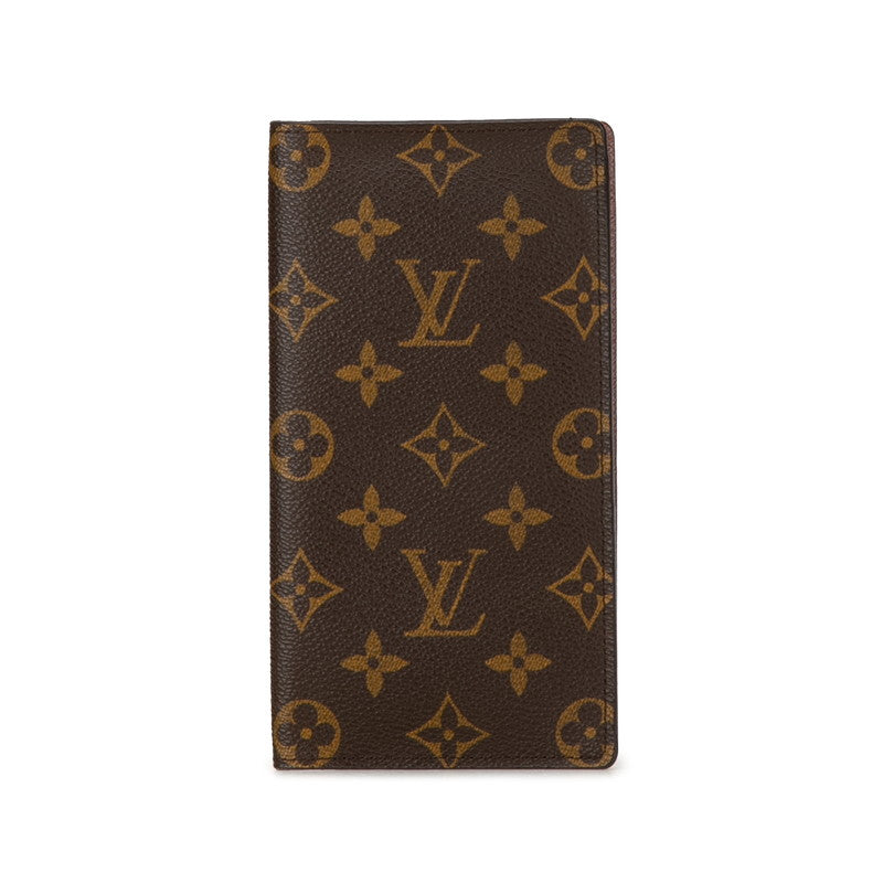 Louis Vuitton Monogram Long Wallet M61823 Brown PVC Leather in Very Good Condition