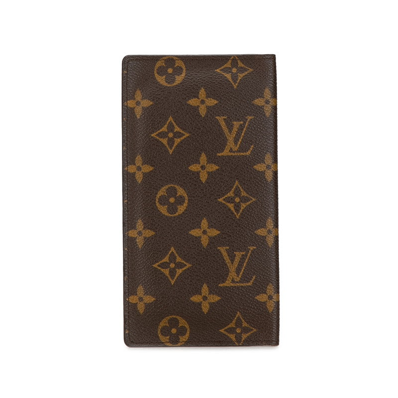 Louis Vuitton Monogram Long Wallet M61823 Brown PVC Leather in Very Good Condition