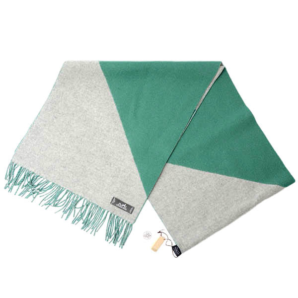 Hermes Cashmere Scarf Gray Green