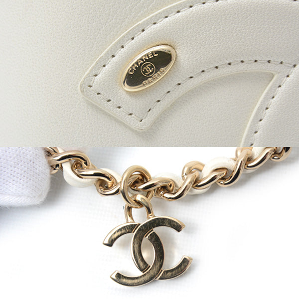 Chanel Vanity Chain Shoulder Bag White