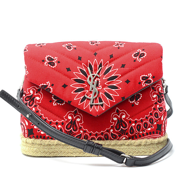 Saint Laurent Quilted Cotton Bandana Pattern Shoulder Bag