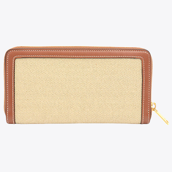 Celine Canvas Leather Triomphe Zip Wallet 10L732FAZ