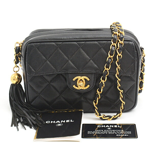 Chanel Lambskin Matelasse Fringe Chain Shoulder Bag in Very Good Condition