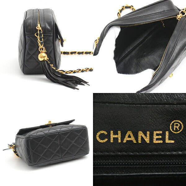 Chanel Lambskin Matelasse Fringe Chain Shoulder Bag in Very Good Condition