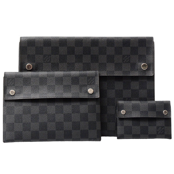 Louis Vuitton Damier Graphite Alpha Triple Pouch N60255