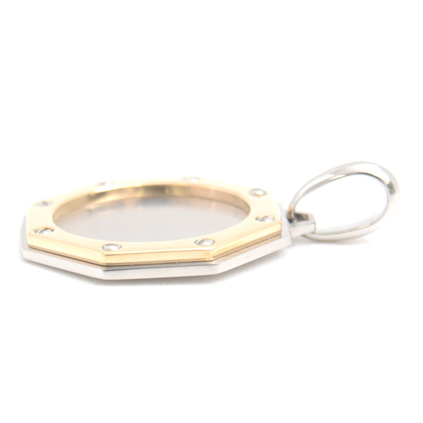 Cartier Santos 100 Pendant Charm Stainless Steel Gold