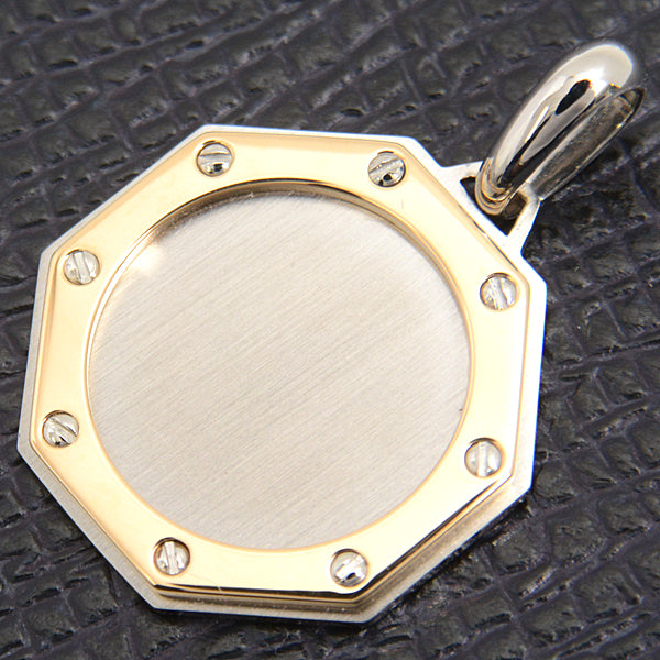 Cartier Santos 100 Pendant Charm Stainless Steel Gold