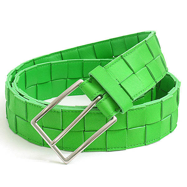 Bottega Veneta Maxi Intrecciato Belt Green