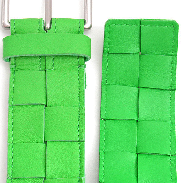 Bottega Veneta Maxi Intrecciato Belt Green