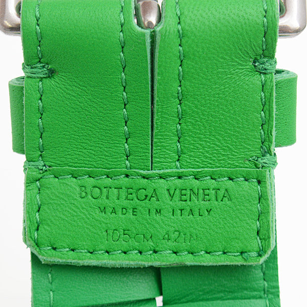 Bottega Veneta Maxi Intrecciato Belt Green