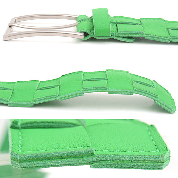 Bottega Veneta Maxi Intrecciato Belt Green