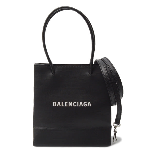 Balenciaga Leather Shopping Tote XXS Black 2WAY 572411 in Great Condition