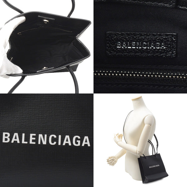 Balenciaga Leather Shopping Tote XXS Black 2WAY 572411