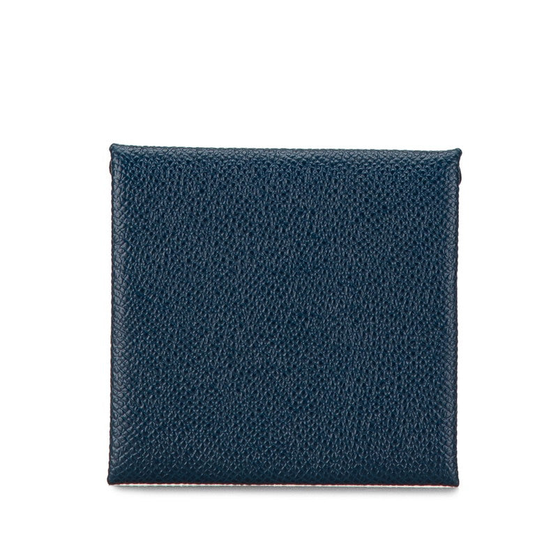 Hermes Bastia Coin Case Navy Epsom Leather in Great Condition