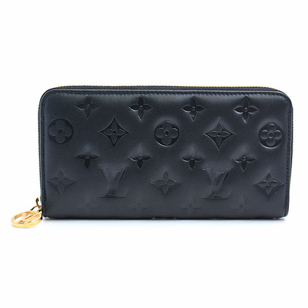 Louis Vuitton Monogram Lamb Leather Zippy Wallet LV Circle Noir M81510