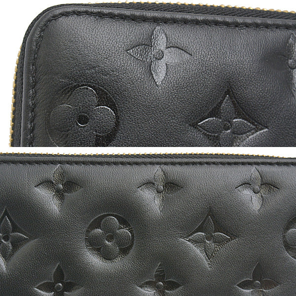 Louis Vuitton Monogram Lamb Leather Zippy Wallet LV Circle Noir M81510