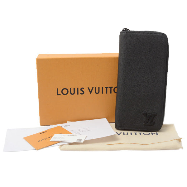 Louis Vuitton Men's Aloegram Leather Zippy Wallet Vertical M81743