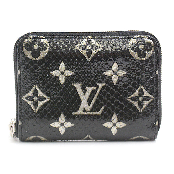 Louis Vuitton Python Leather Monogram Exotic Zippy Coin Purse N97059 in Very Good Condition