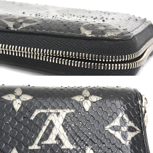 Louis Vuitton Python Leather Monogram Exotic Zippy Coin Purse N97059 in Very Good Condition