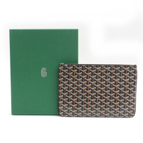 Goyard Sena MM Clutch Bag Black PVC