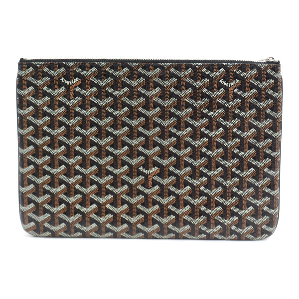 Goyard Sena MM Clutch Bag Black PVC in Great Condition