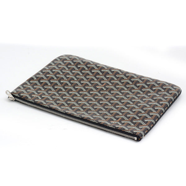 Goyard Sena MM Clutch Bag Black PVC