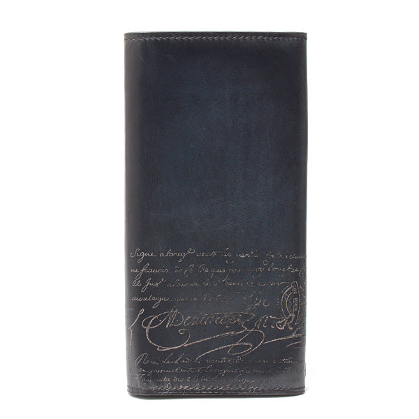 Berluti Leather Espace Scritto Bifold Long Wallet