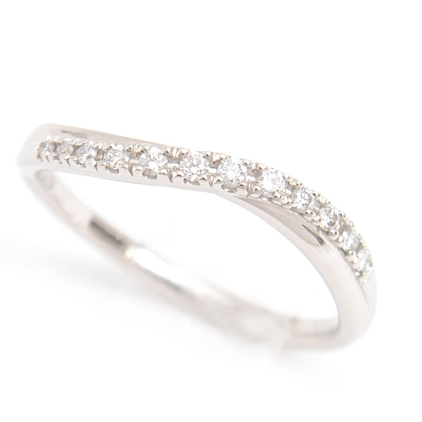 4℃ Platinum Diamond Twist Design Ring PT950