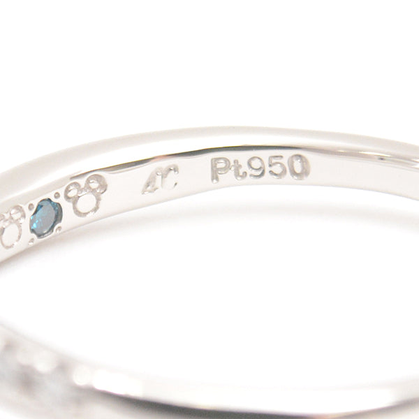 4℃ Platinum Diamond Twist Design Ring PT950