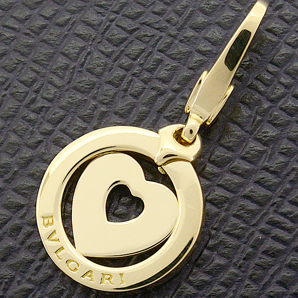 Bvlgari 750YG Yellow Gold Tondo Heart Pendant Charm