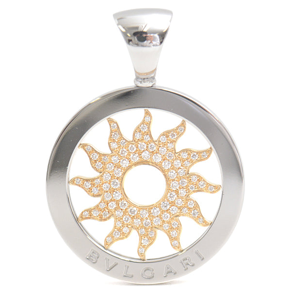 Bvlgari Tondo Sun Diamond Pendant Stainless Steel 750YG