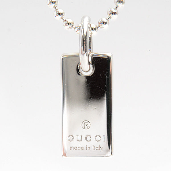 Gucci SV925 Tag Plate Ball Chain Bracelet