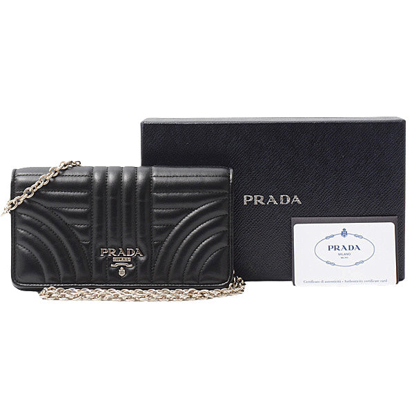 Prada Leather Chain Shoulder Bag Diagram Wallet