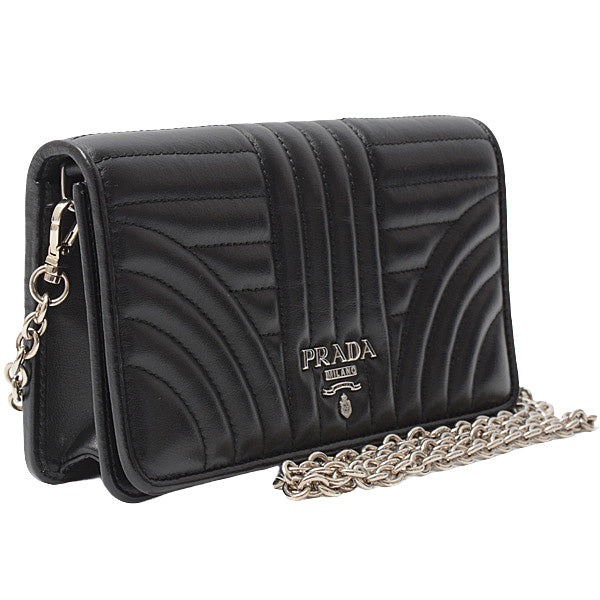 Prada Leather Chain Shoulder Bag Diagram Wallet