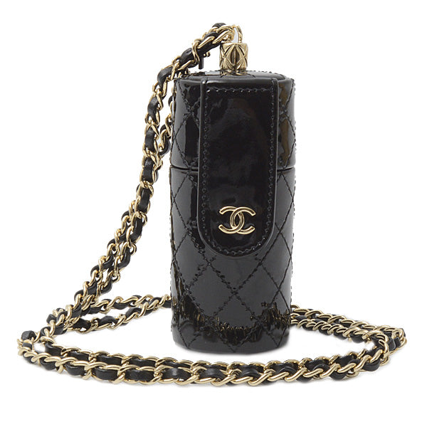 Chanel Patent Leather Chain Shoulder Lip Case