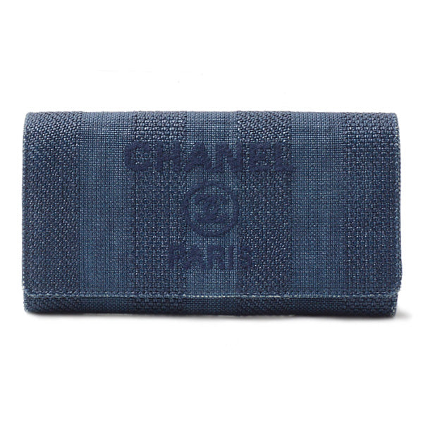 Chanel Nylon Canvas Calfskin Doville Flap Wallet