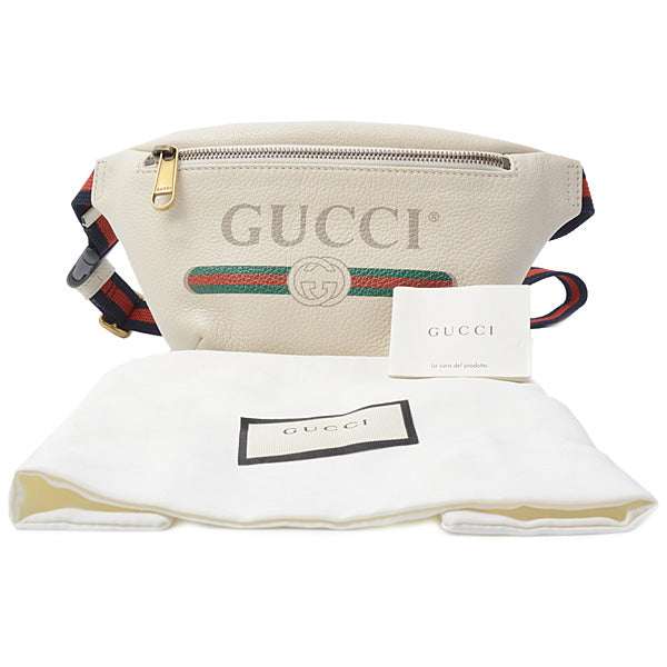 Gucci Leather Print Small Belt Bag Waist Pouch 527792 in Great Condition