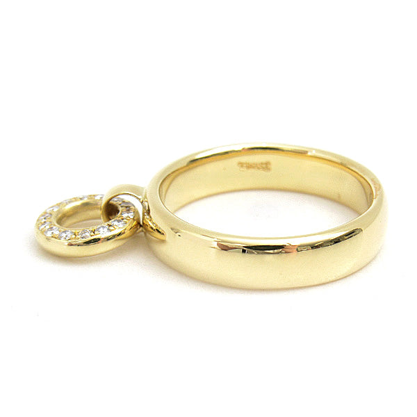 Tiffany & Co Diamond Door Knock Ring 750YG Yellow Gold in Great Condition