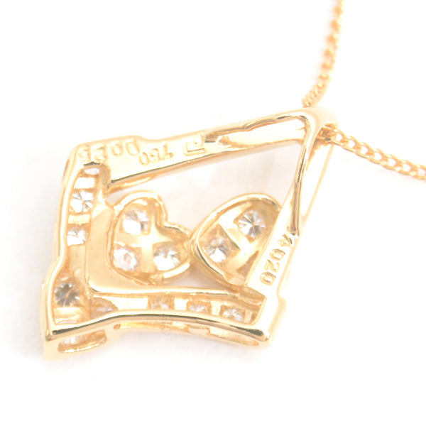 Pola Diamond Necklace 0.25ct 750YG Yellow Gold