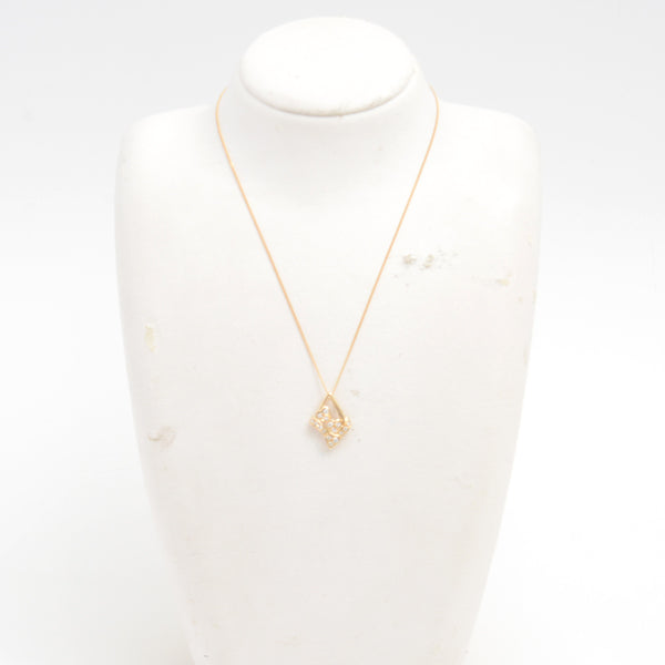 Pola Diamond Necklace 0.25ct 750YG Yellow Gold