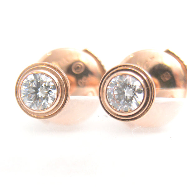 Cartier 750PG Diamond Earrings Pink Gold in Great Condition