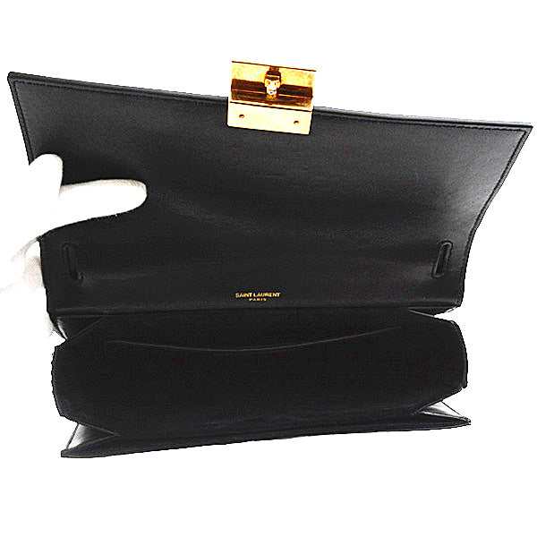 Yves Saint Laurent Python Clutch Bag Black