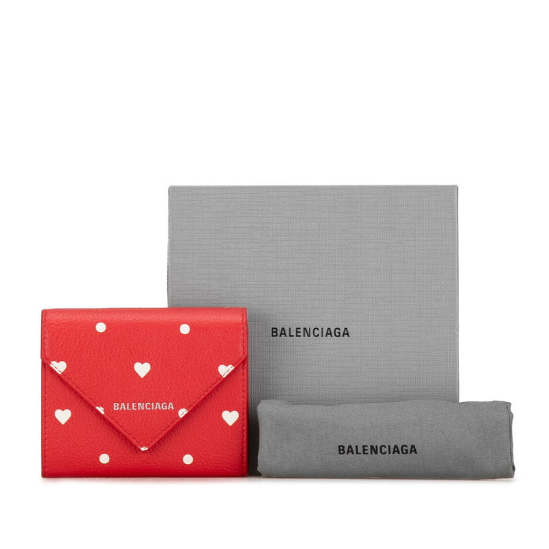 Balenciaga Leather Paper Mini Wallet Heart in Very Good Condition