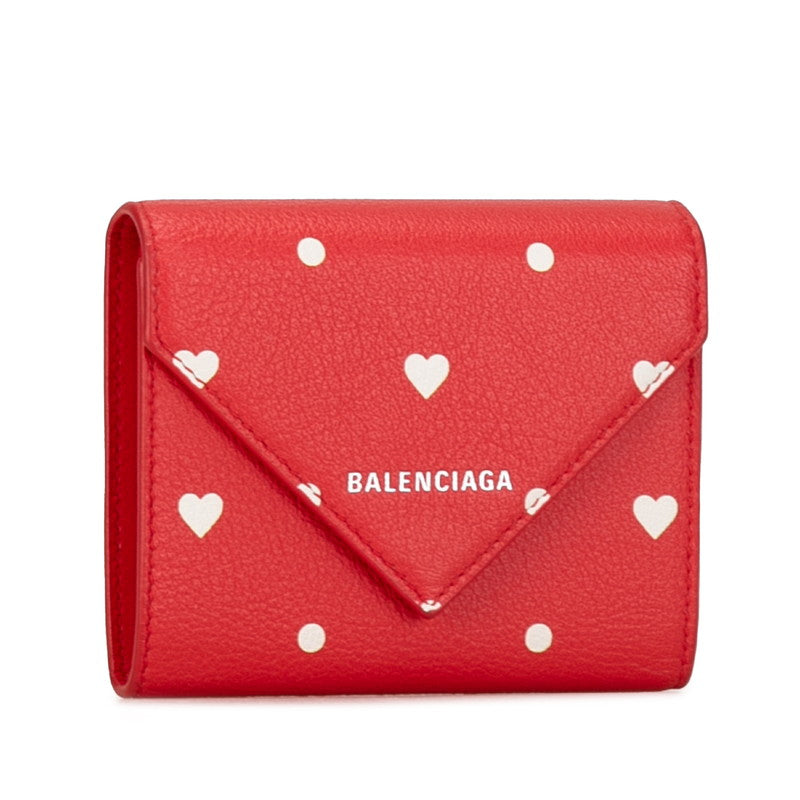 Balenciaga Leather Paper Mini Wallet Heart in Very Good Condition