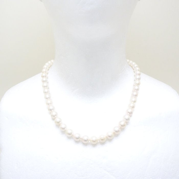 Akoya Pearl Necklace Silver 8-8.5mm