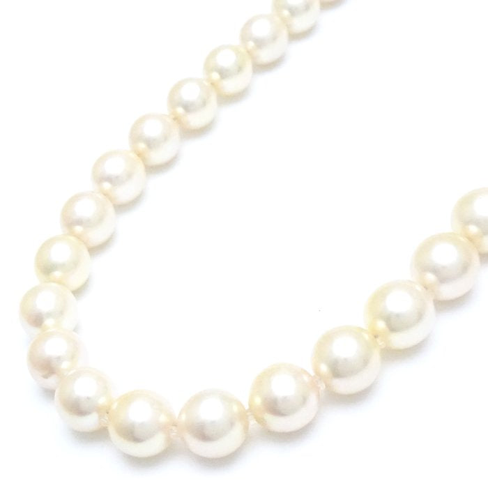 Silver Akoya Pearl Necklace 7.5-7.8mm