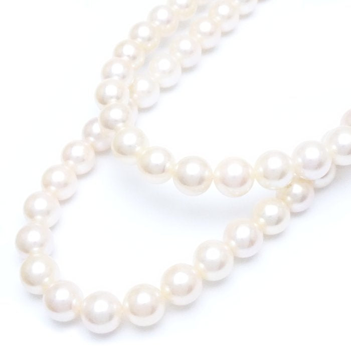 Akoya Pearl Necklace 2-Strand K14PG Pink Gold