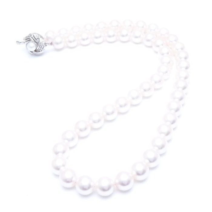 Akoya Pearl Necklace Silver