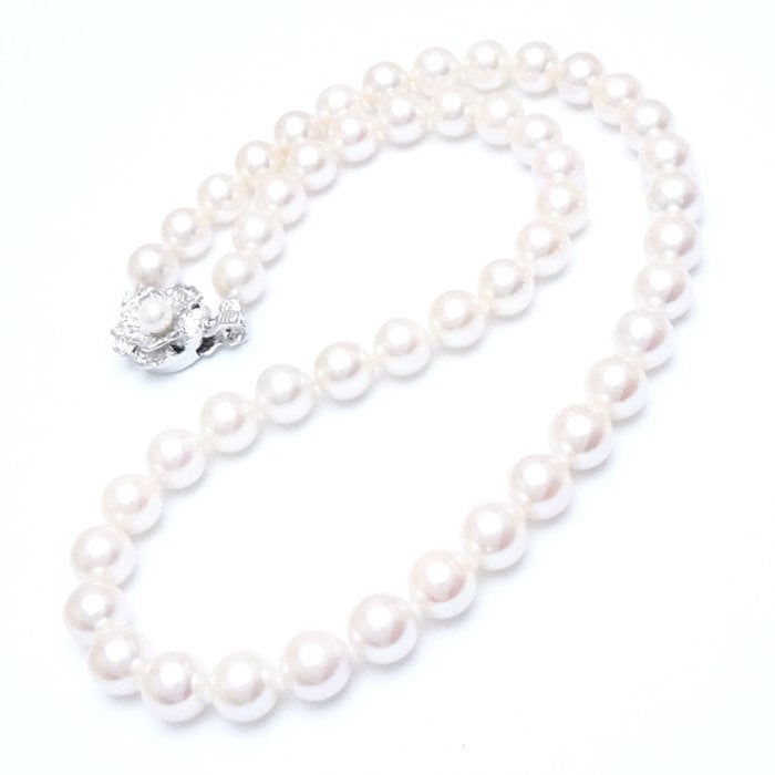 Akoya Pearl Necklace Silver 43cm